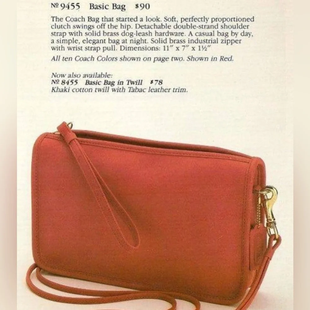 VINTAGE COACH NEW YORK CITY BASIC BAG in RED 9455 - Picture 16 of 16